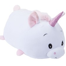 White Roly Poly Unicorn 40cm