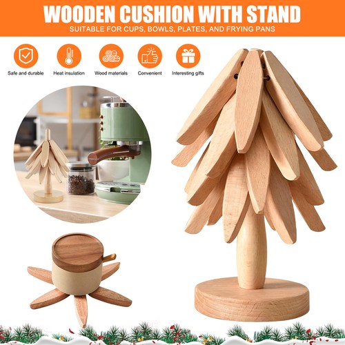 Wooden trivets for hot dishes - wooden,