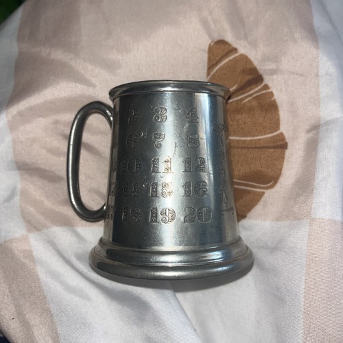 Vintage child pewter tankard - vintage,