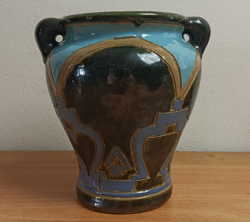 Art nouveau amphora vase - amphora,