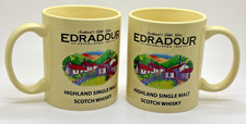 PAIR OF EDRADOUR SINGLE MALT WHISKY MUGS - TWO 2 PUB HOME BAR