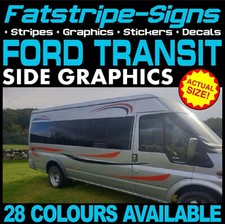 to fit FORD TRANSIT EXLWB GRAPHICS STICKERS STRIPES CAMPER VAN MOTORHOME MK6 MK7