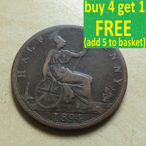 Queen victoria half penny - queen,