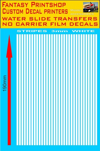 Stripes water slide transfers - stripes,