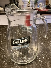  Carling 4 pint glass pitcher VGC