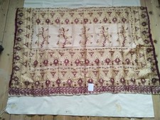Silk offcut from genuine vintage Indian sari, almost 0.75 yards long