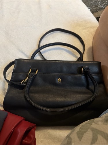 Etienne aigner black leather - black,