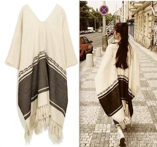 Zara poncho cape - zara, blanket