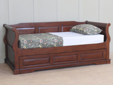 Sleigh Day Bed | Trundle Bed with back panel | Mahogany | 3' Single NEW B050/3