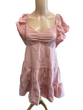 Zara Pink Cotton Short Dress