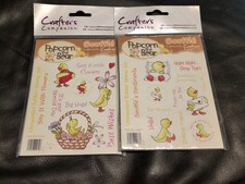 2x Popcorn The Bear Souffle Stamp Sets New & Sealed