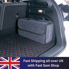 Grey Car Boot Organiser Felt Storage Box Non-Slip Foldable Trunk Bag 2PCS ✅