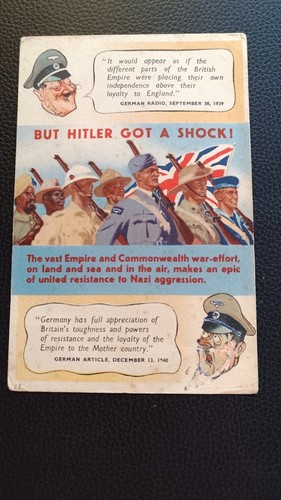 Postcard ww2 british empire - ww2,