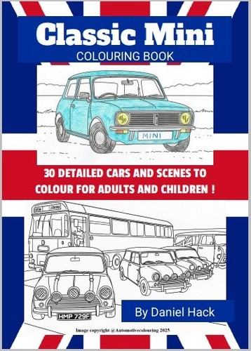 Classic car colouring book