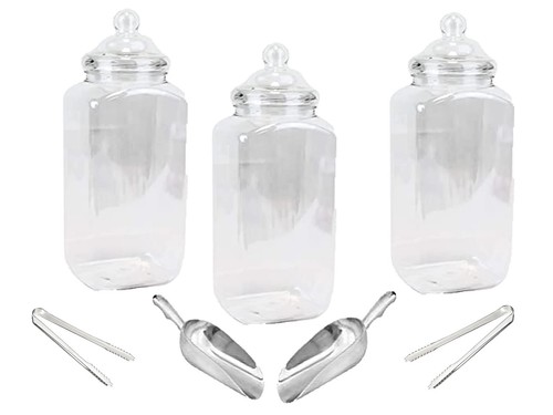 Large plastic sweet - large, jars