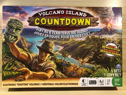 Volcano island countdown board - volcano,