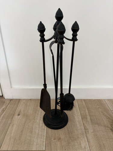 Vintage cast iron fireplace - iron,
