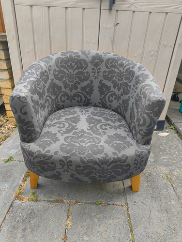 Grey patterned fabric - , tub