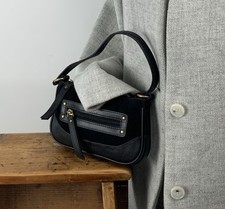 Black Leather & Suede Mini Day