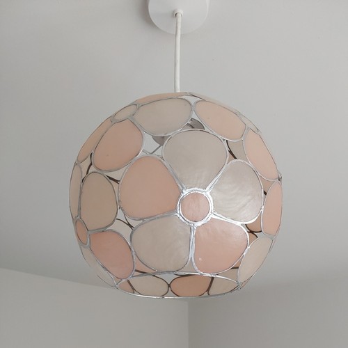 Capiz shell pink floral - capiz,