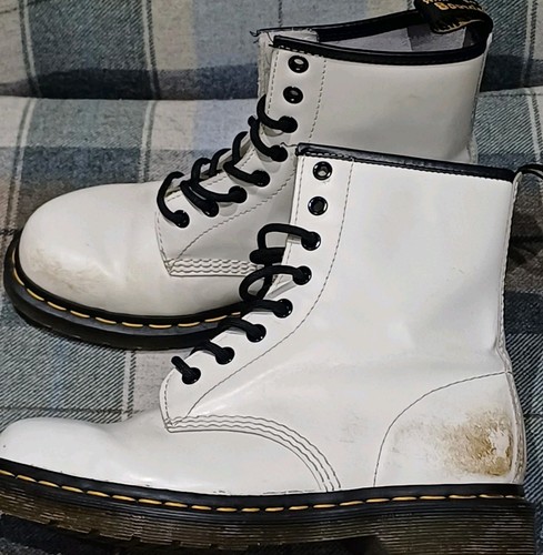 Martens white leather - leather, boots