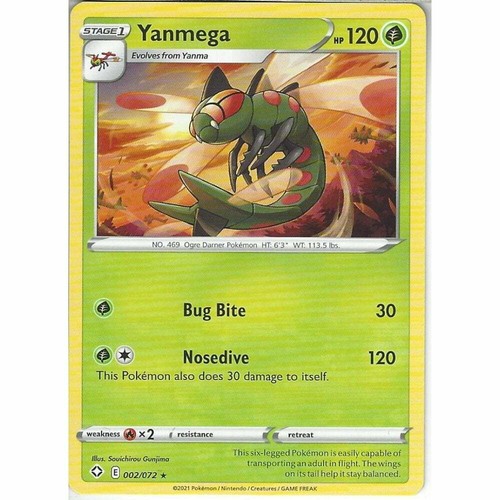002 072 yanmega rare - 002/072,