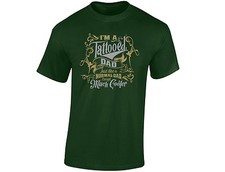 I'm A Tattooed Dad Except Much Cooler Gold/Silver Edition Mens Funny T-Shirt