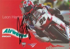 Leon Haslam Hand Signed Promo Card BSB Autograph Superbikes