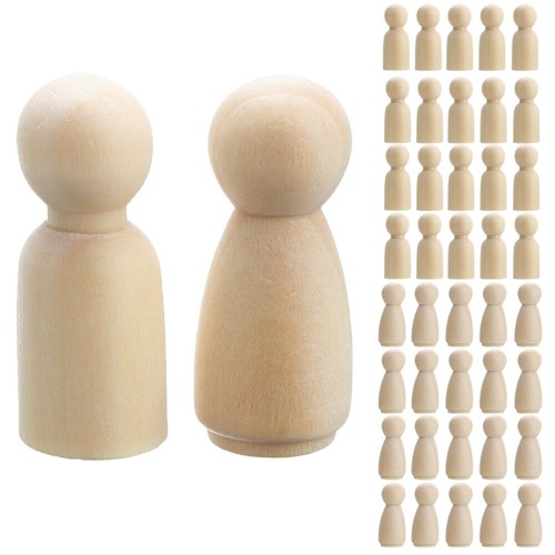 20pcs wooden peg doll - wooden,