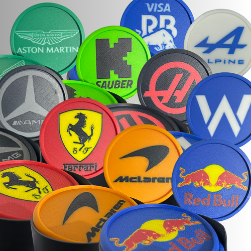 Team coasters with holder - with, |