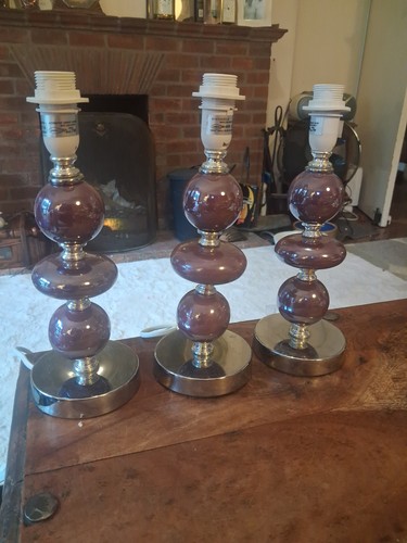 Purple bubble lamps made - 3, lamps,