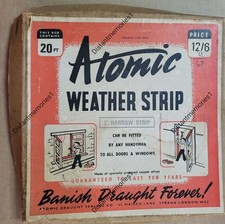 Vintage 1950s Atomic Weather Strip 20ft Draught Sealing Kit Boxed DIY