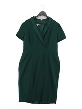 Hobbs A-Line Midi Dress UK16 in Green