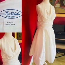 VTG The House of Nicholas London Marilyn Monroe Style Wedding Ivory Dress 10/12