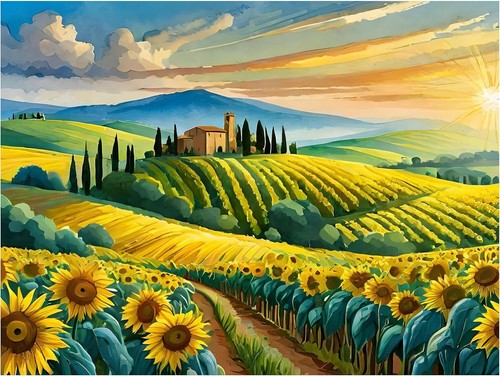 Tile mural tuscany - tile,
