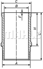 Cylinder liner for scania - liner,