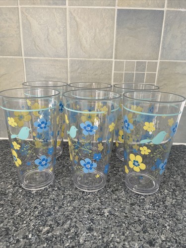 Six ball plastic glasses - ball,