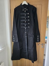 Vintage Criminal Damage Military Gothic Officer Long Straight Jacket Medium