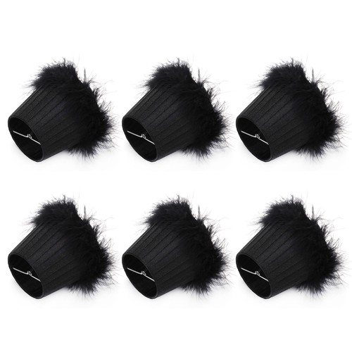 6pcs black feather cloth - feather,