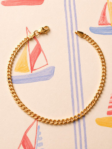 Real 14k yellow gold cuban - yellow,