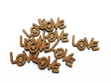 Wooden "Love" Word with Heart