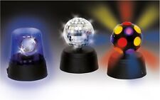 3 Mini Party Light Kids Disco Set Mirror Ball Disco Fuzz Lights Birthday Xmas