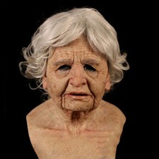 Old Woman Mask Latex Halloween