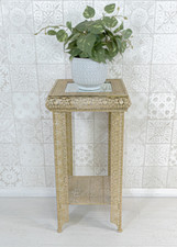 Gold embossed metal glass - embossed,