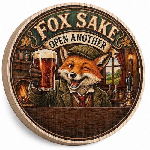 Funny fox wooden - fox, magnetic