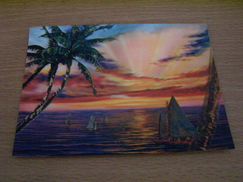 Lenticular postcard sea - of,