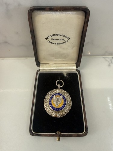 Silver hallmarked medal fob - medal,