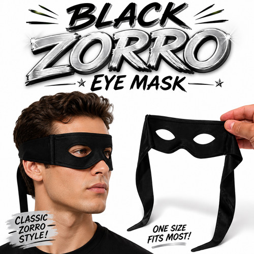 Black zorro eye - black, mask