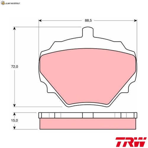 Brake pad set disc - brake,