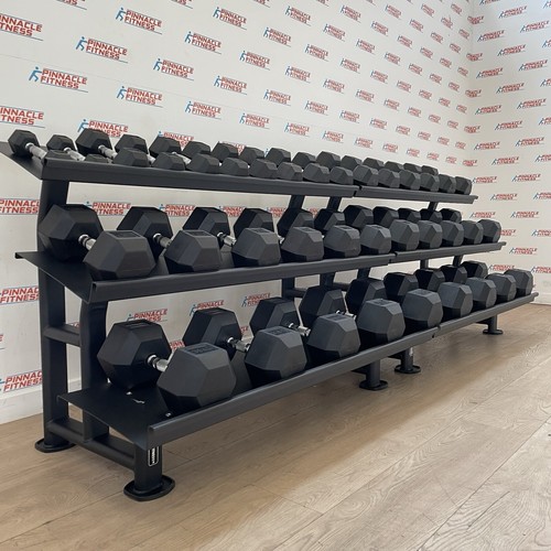 Hex rubber dumbbell - dumbbell, (2.5kg